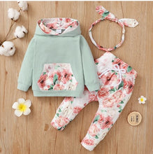 Load image into Gallery viewer, Floral Hoodie and Pants Set
