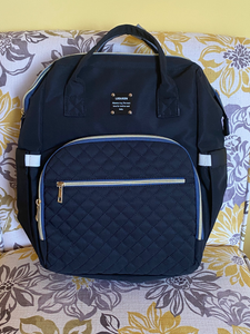 Ultimate Parent Survival Bag-Quilted Black