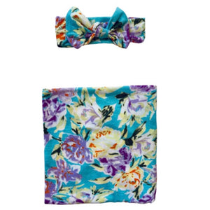 Purple Floral Swaddle