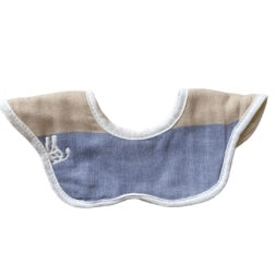Collar Bib-Khaki and Blue