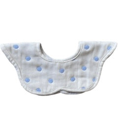 Collar Bib-Blue Polka Dots