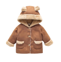 Load image into Gallery viewer, Faux suede and fleece winter jacket
