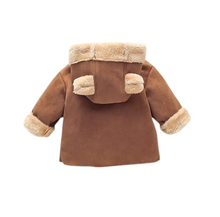 Load image into Gallery viewer, Faux suede and fleece winter jacket
