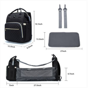 Ultimate Parent Survival Bag-Quilted Black