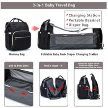 Load image into Gallery viewer, Ultimate Parent Survival Bag-Quilted Black
