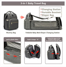 Load image into Gallery viewer, Ultimate Parent Survival Bag-Quilted Dark Gray
