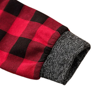Load image into Gallery viewer, 2-piece red and black plaid hoodie set
