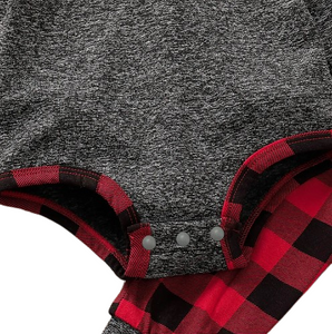 2-piece red and black plaid hoodie set
